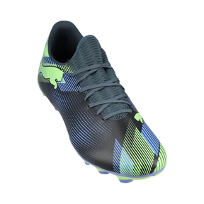 Puma Future 7 Play FG/AG Football Boots Unisex - Gray Skies/Elektro Purple/Fizzy Apple/Puma White Football Boots Puma