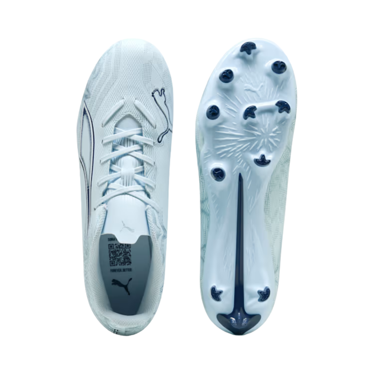 Puma Ultra 6 Play FG/AG Football Boots Unisex - Icy Blue/ White/ Blue Jewel Football Boots Puma
