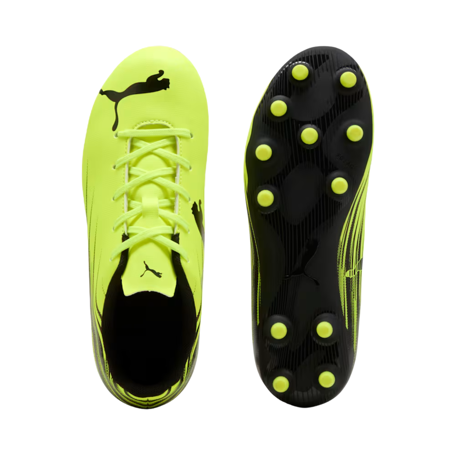 Puma Attacanto II FG/AG Football Boots Junior - Yellow Alert/ Black Football Boots Puma