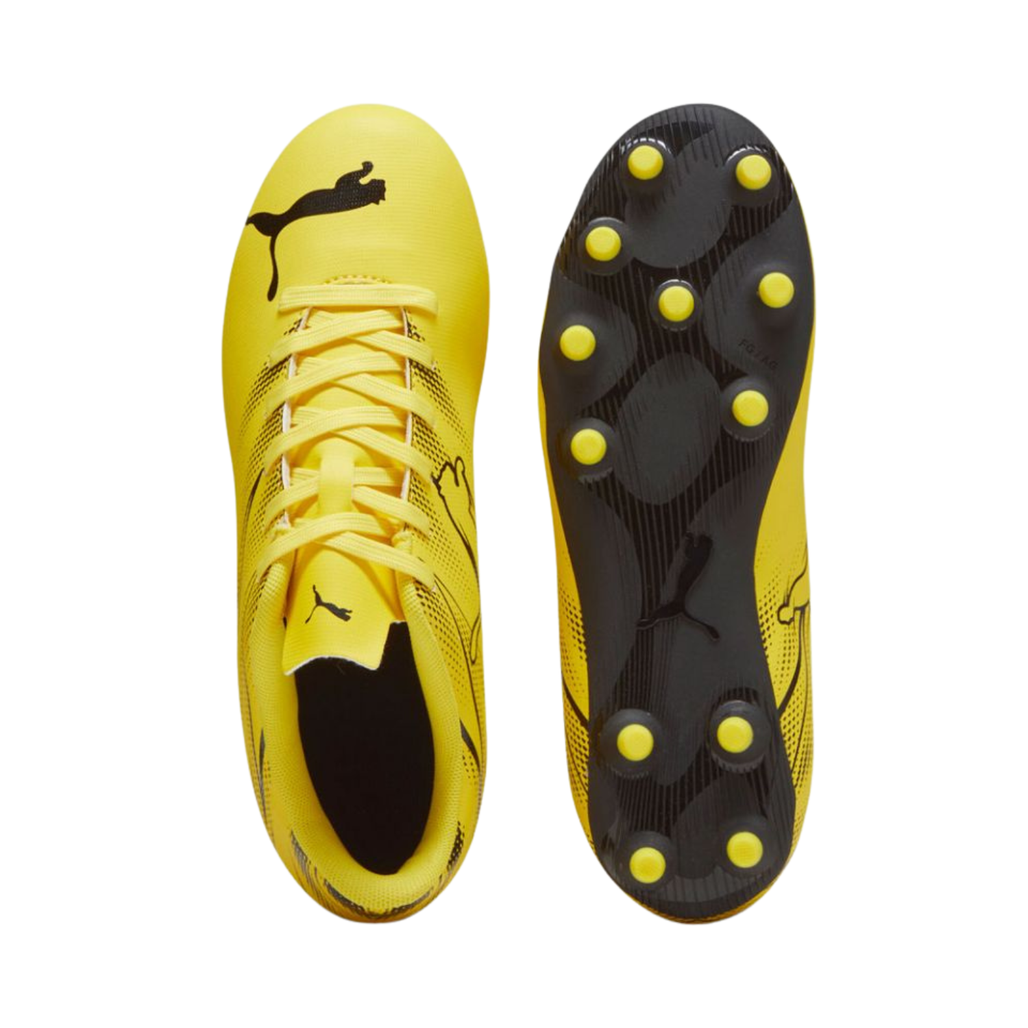 Puma Attacanto FG/AG Football Boots Junior - Yellow Blaze/ Puma Black Football Boots Puma