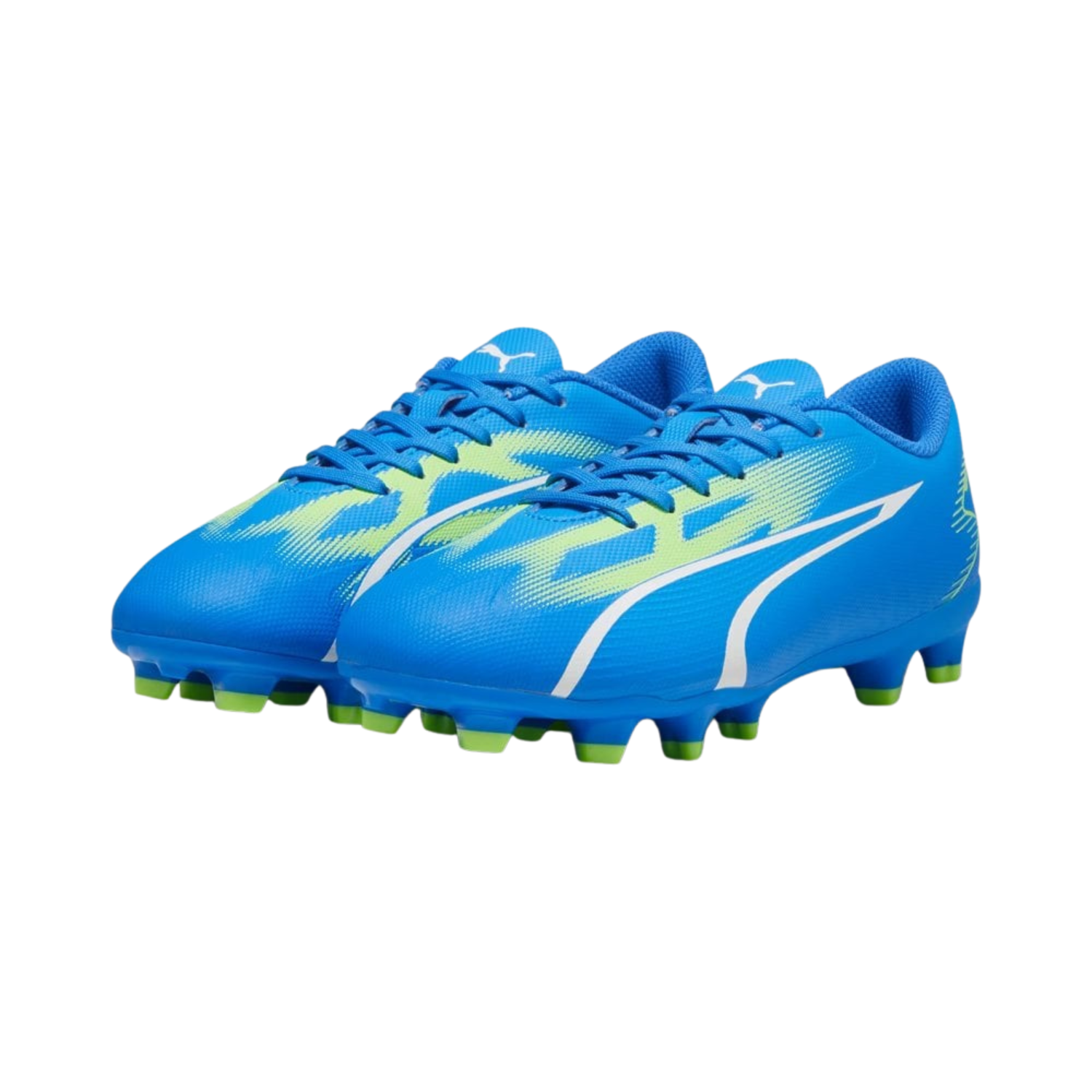 Puma Ultra Play FG/AG Football Boots Junior - Ultra Blue/ White/ Pro Green Football Boots Puma