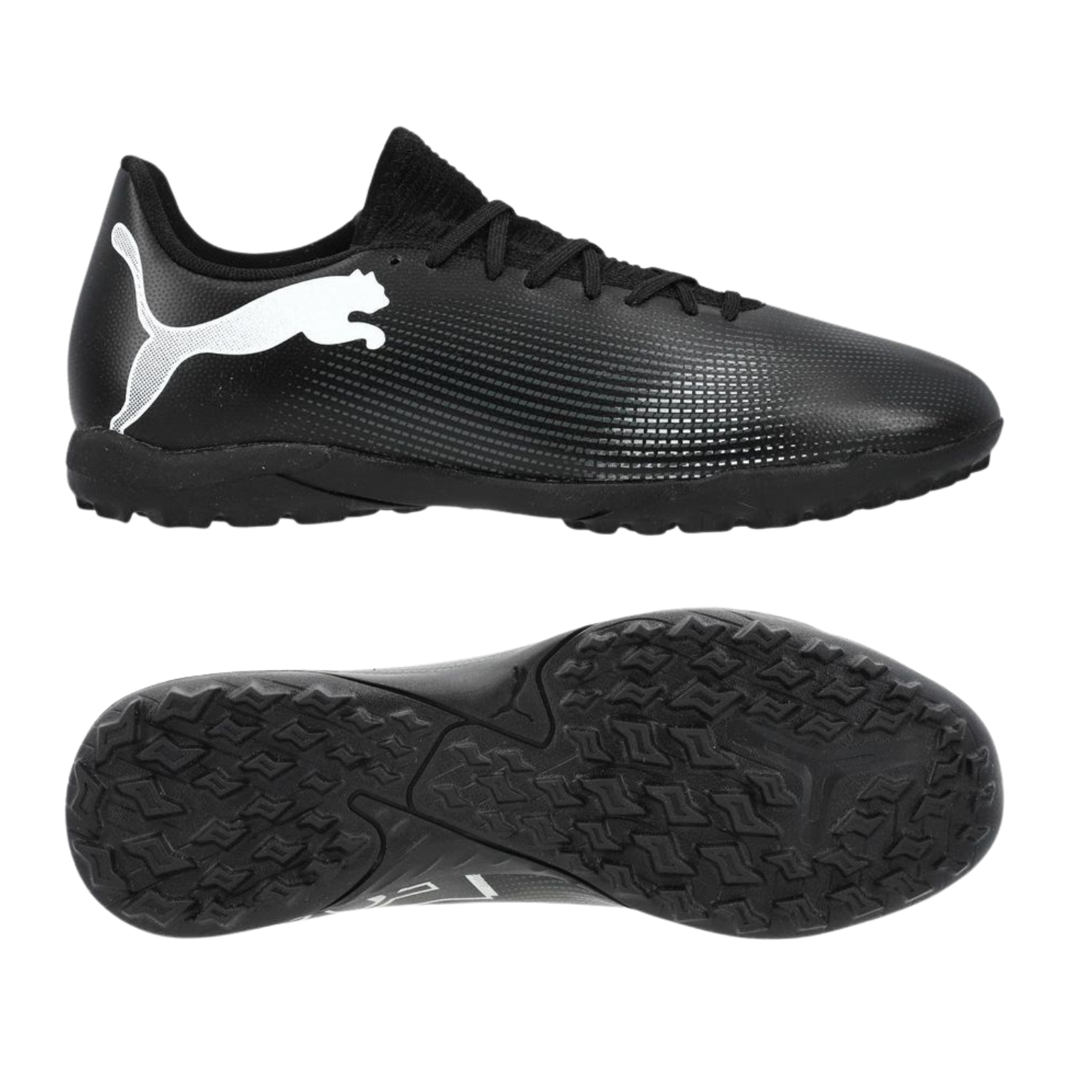 Puma Future 7 Play TT Football Shoe Unisex - Puma Black/White 107726 shoes Puma