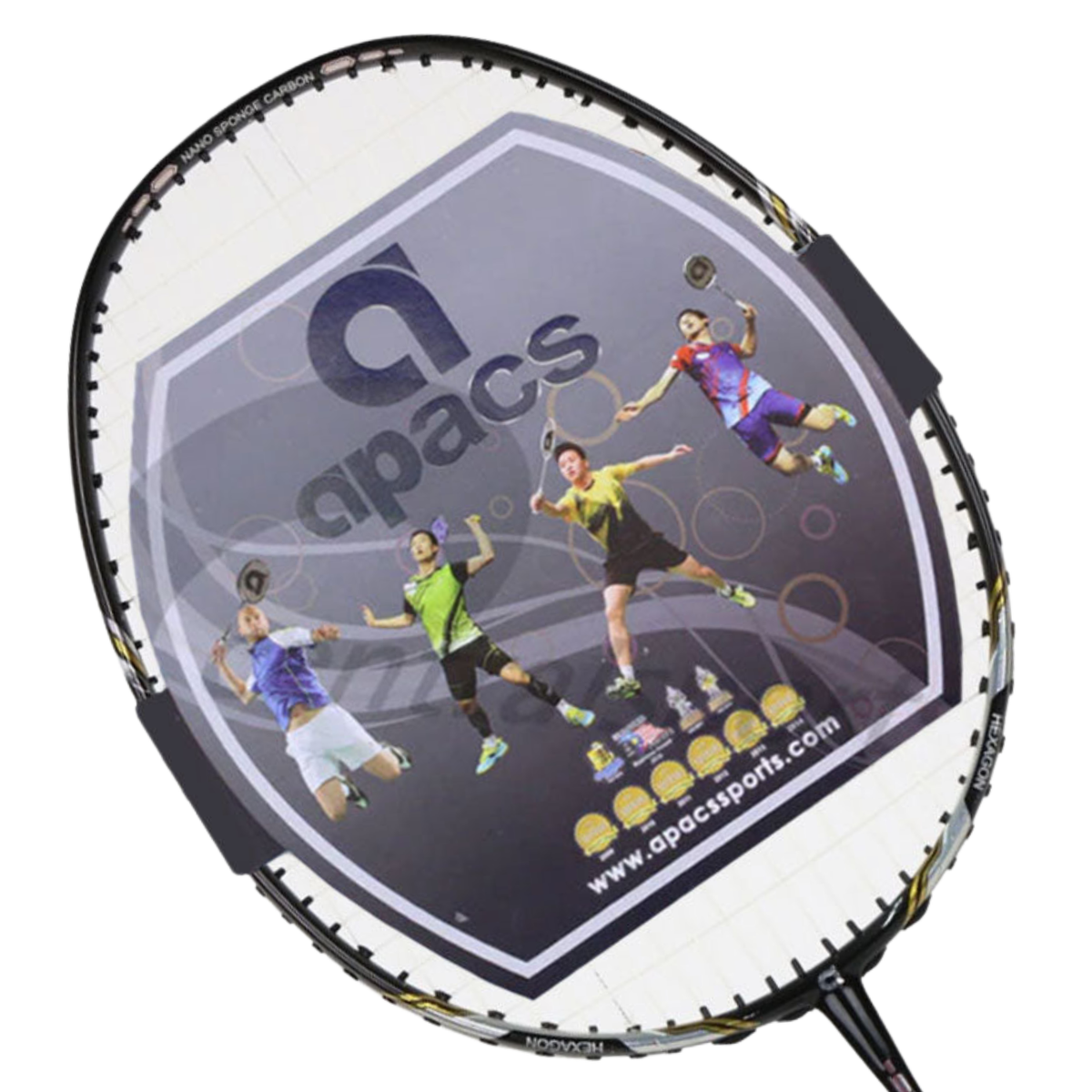 Apacs Feather Weight 300 Badminton Racket - Black/Silver by Apacs