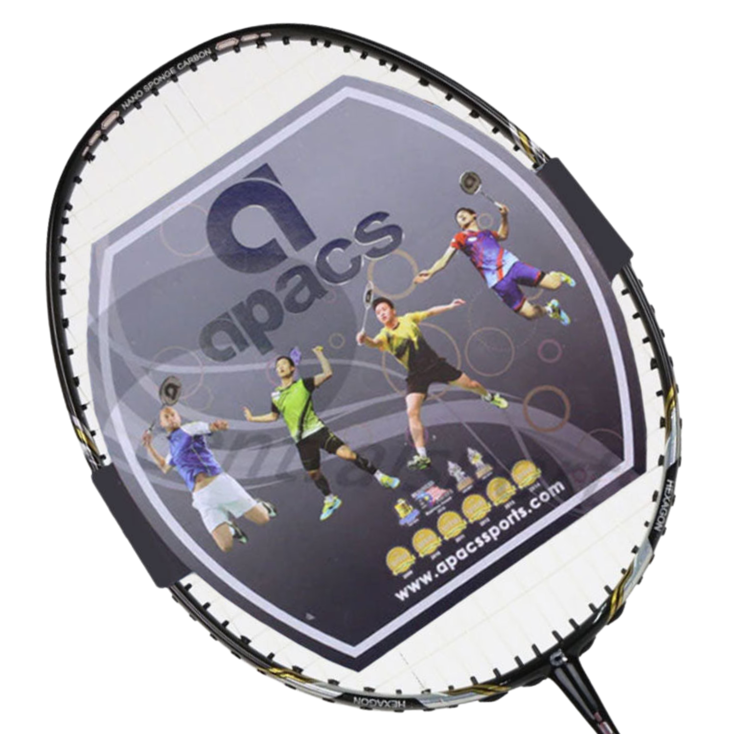 Apacs Feather Weight 300 Badminton Racket - Black/Silver Black Silver 6UG2 Badminton Rackets Apacs
