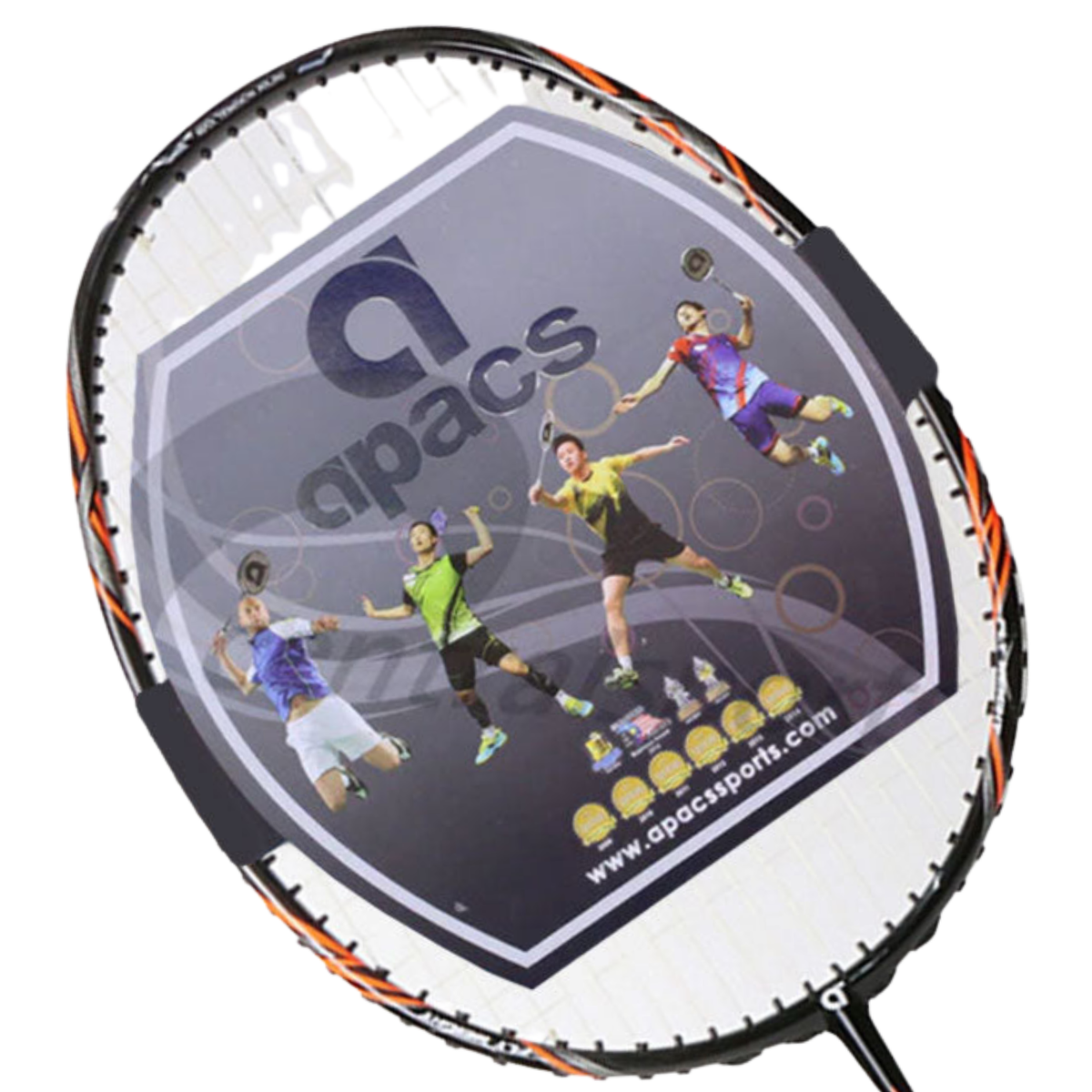 Apacs Fly Weight 73 Badminton Racket - Black/Orange Black Orange 7UG2 Badminton Rackets Apacs