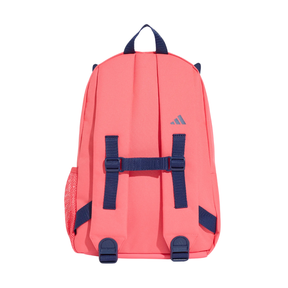 Adidas Little Kids Tiro_nster Backpack Small, Pink/Dark Blue, back view
