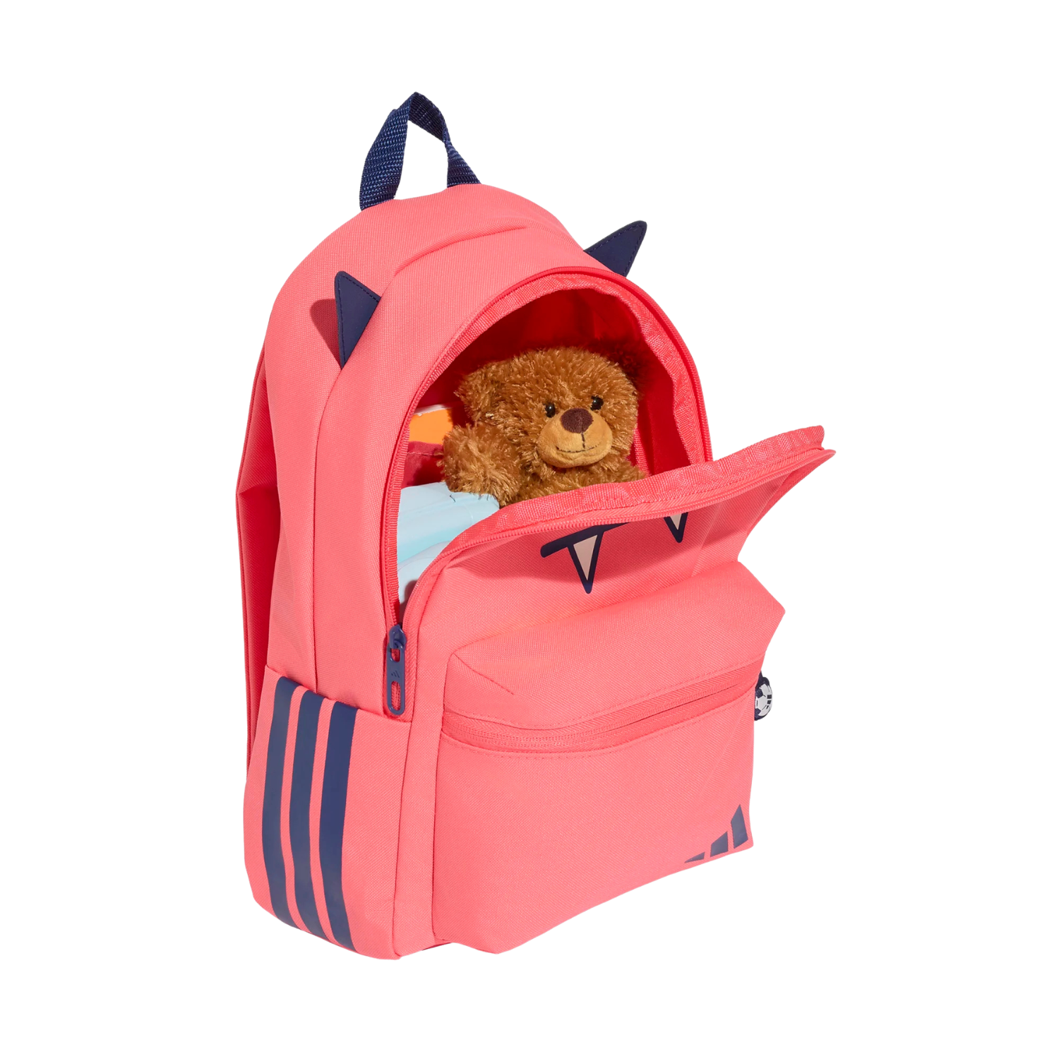 Adidas Little Kids Tiro_nster Backpack Small, Pink/Dark Blue, detail view