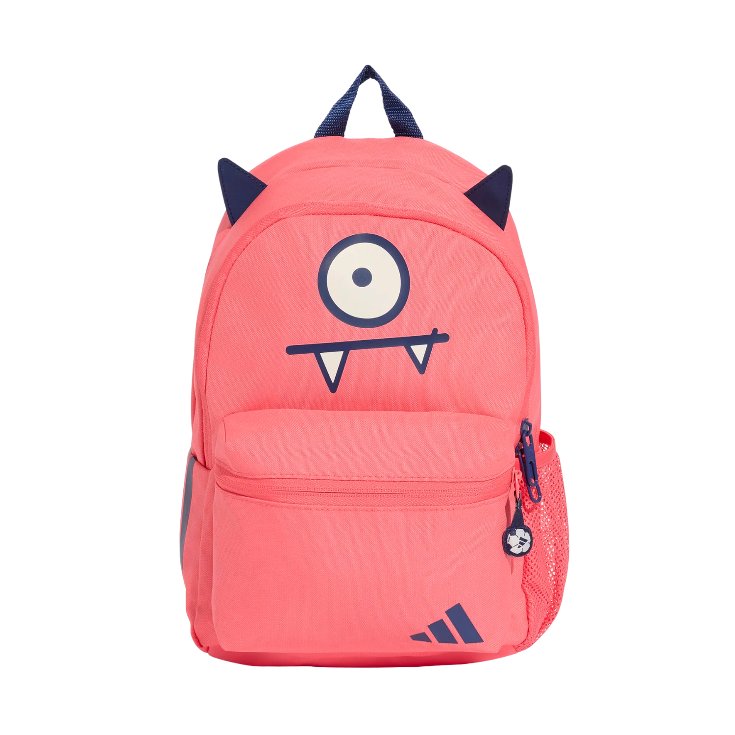 Adidas Little Kids Tiro_nster Backpack Small, Pink/Dark Blue, front view