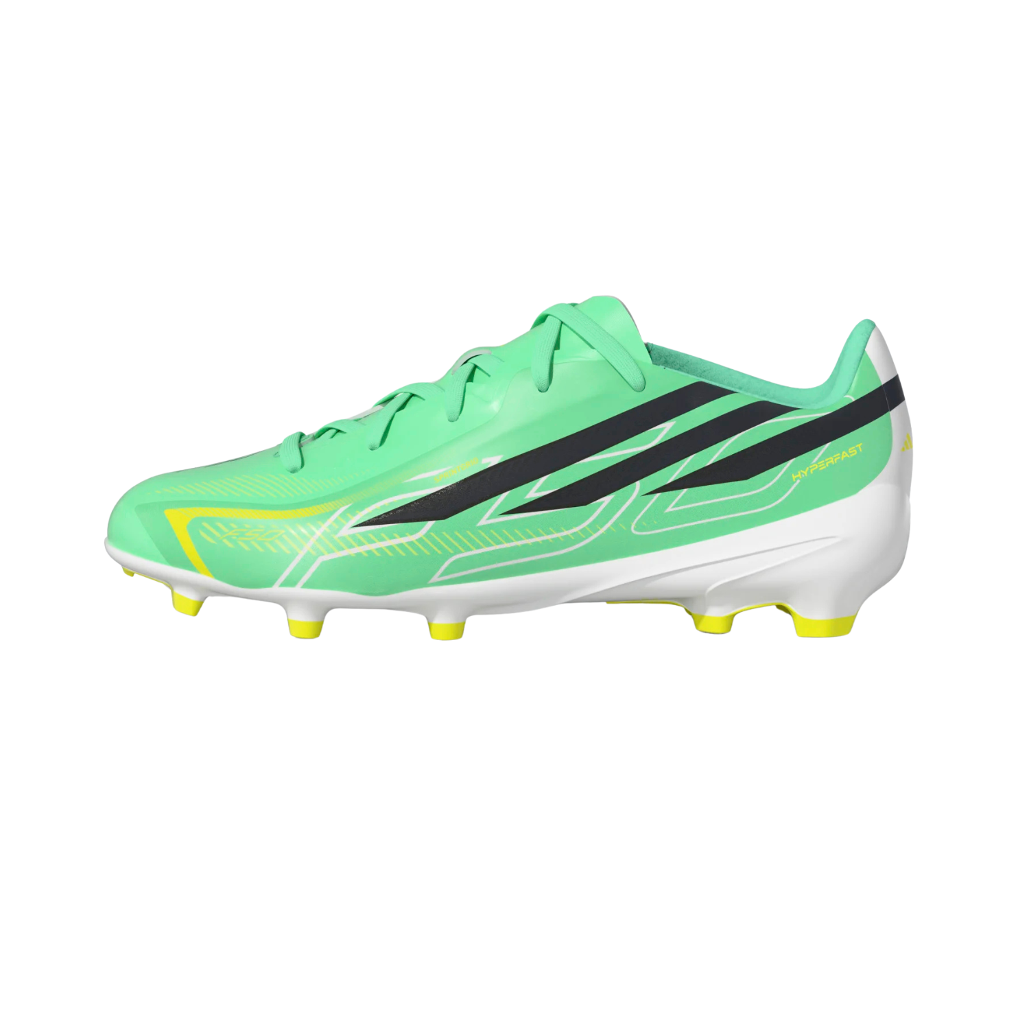 Adidas F50 Hyperfast League FG Football Boots Junior - Mint/Navy/Lemon Mint Navy Lemon Football Boots Adidas