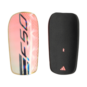 Adidas F50 EU Club Shin Guards - Turbo/Ivory/Gold KR5207 Turbo Ivory Gold Shin Guards Adidas