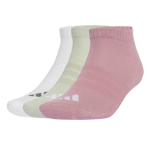 Adidas Cushioned Essentials Low 3 Pack Socks Unisex - Mauve/White/Green KQ6754 Mauve White Green Clothing Adidas