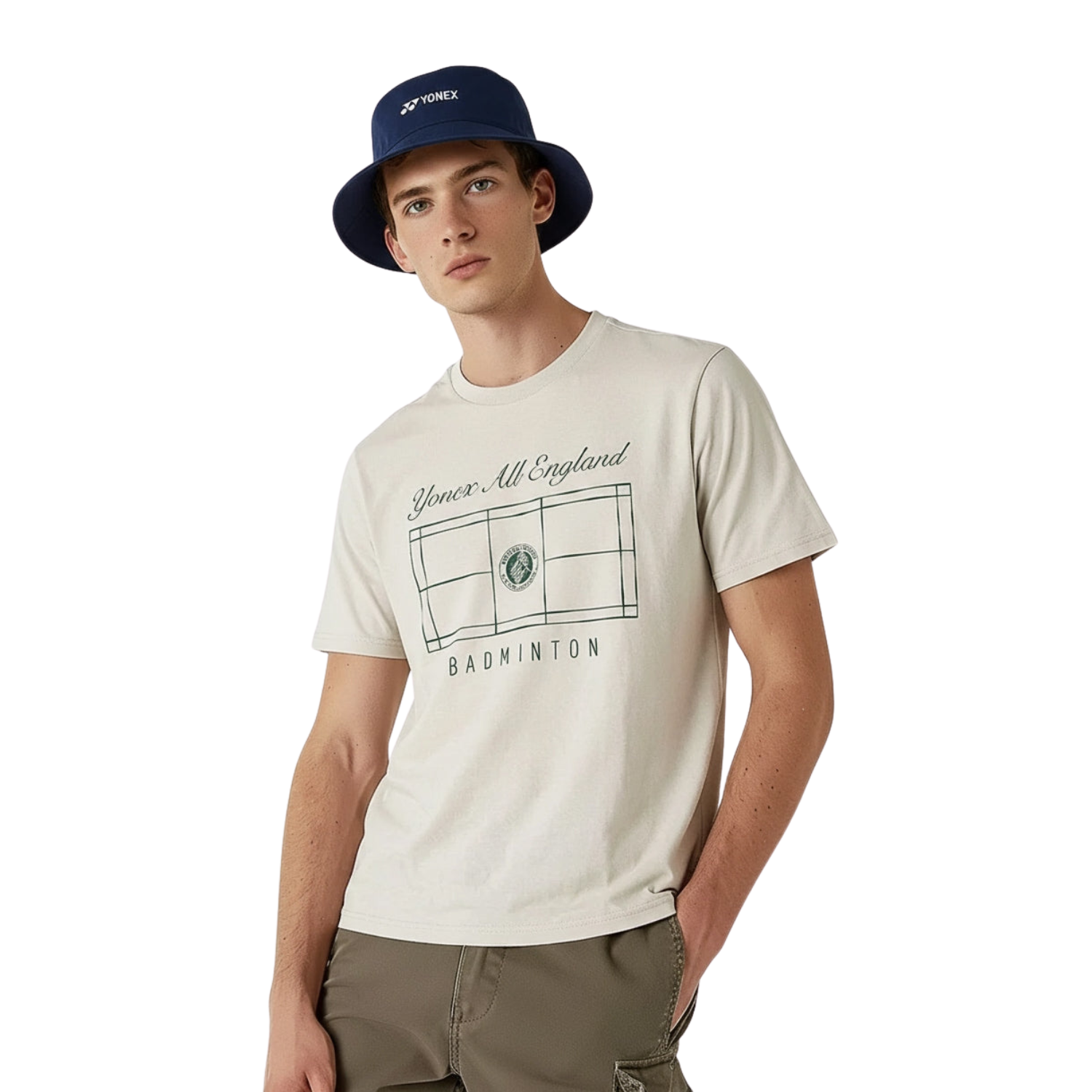 Yonex All England 1899 Reversible Hat 26 - Cream/Navy Accessories Yonex