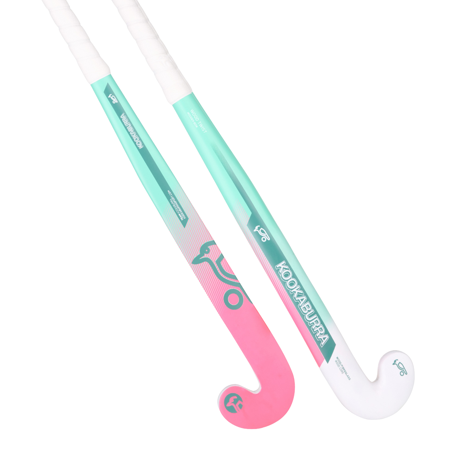 Kookaburra Twist Hockey Stick 6A2549 - Mint/Pink Kookaburra
