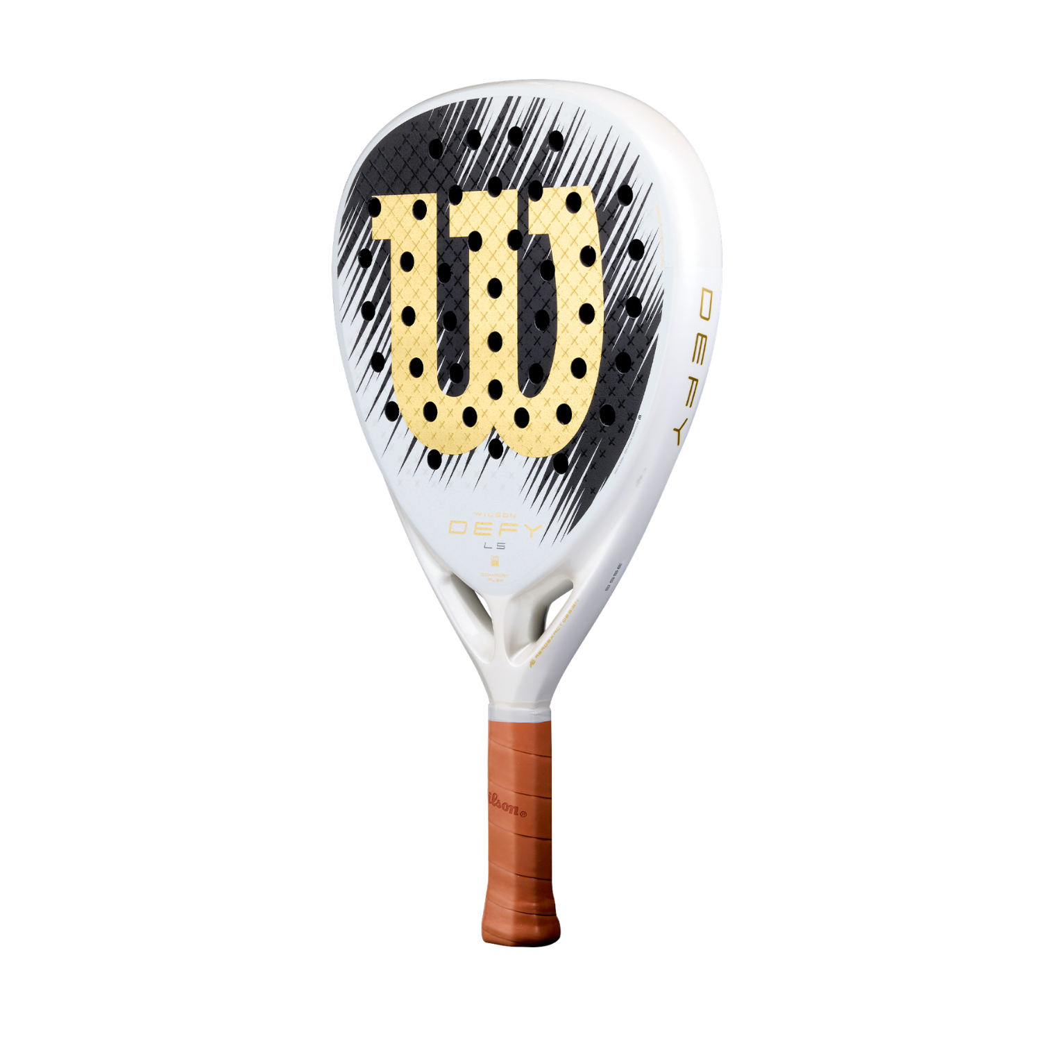 Wilson Defy LS V1 SE 2026 Padel Racket - White/Gold WR214611U by Wilson