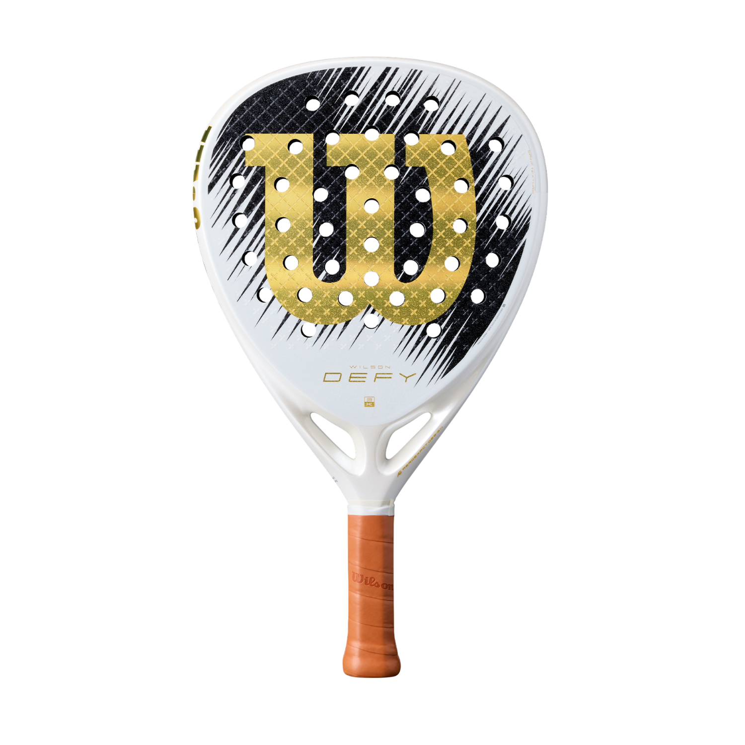 Wilson Defy V1 SE 2026 Padel Racket - White/Gold WR214511U by Wilson