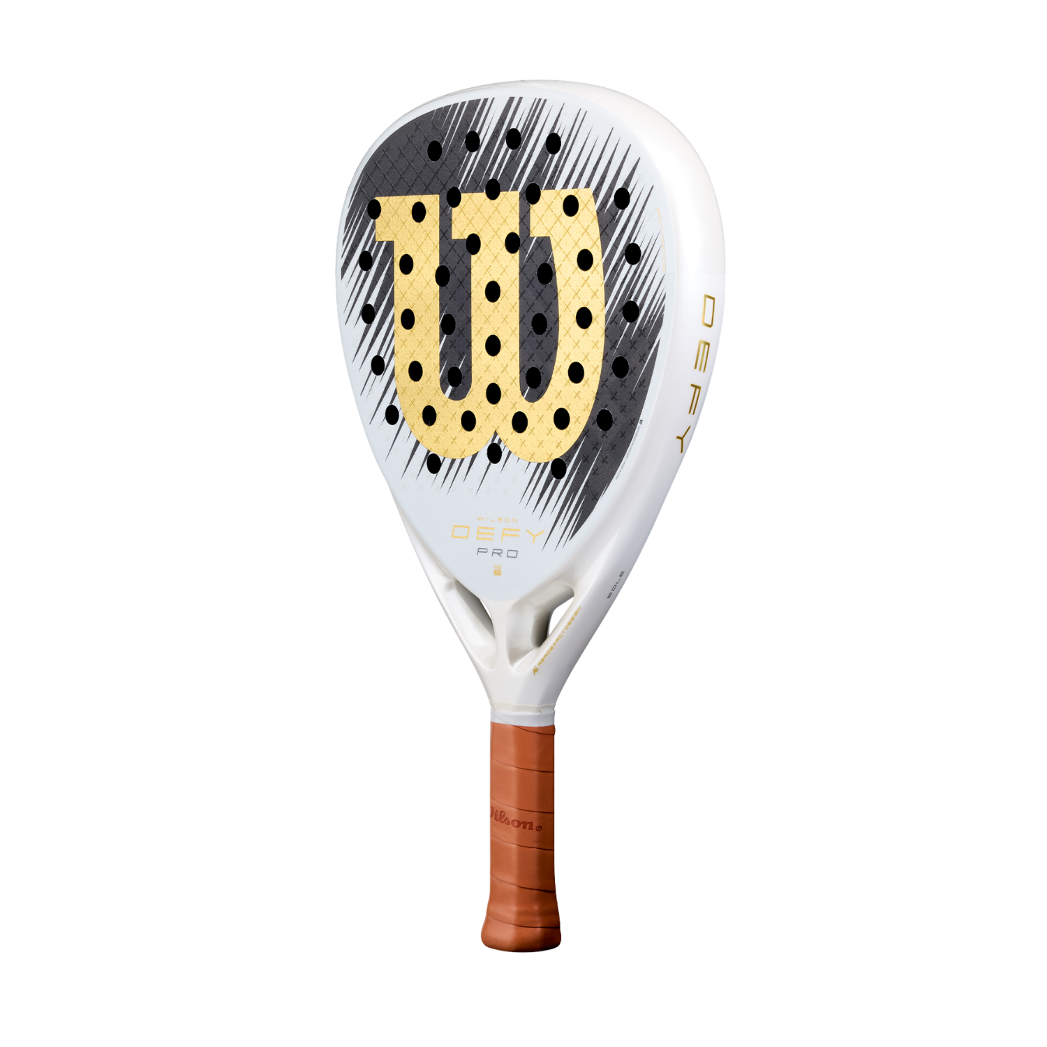 Wilson Defy Pro V1 SE 2026 Padel Racket - White/Gold WR213911U by Wilson