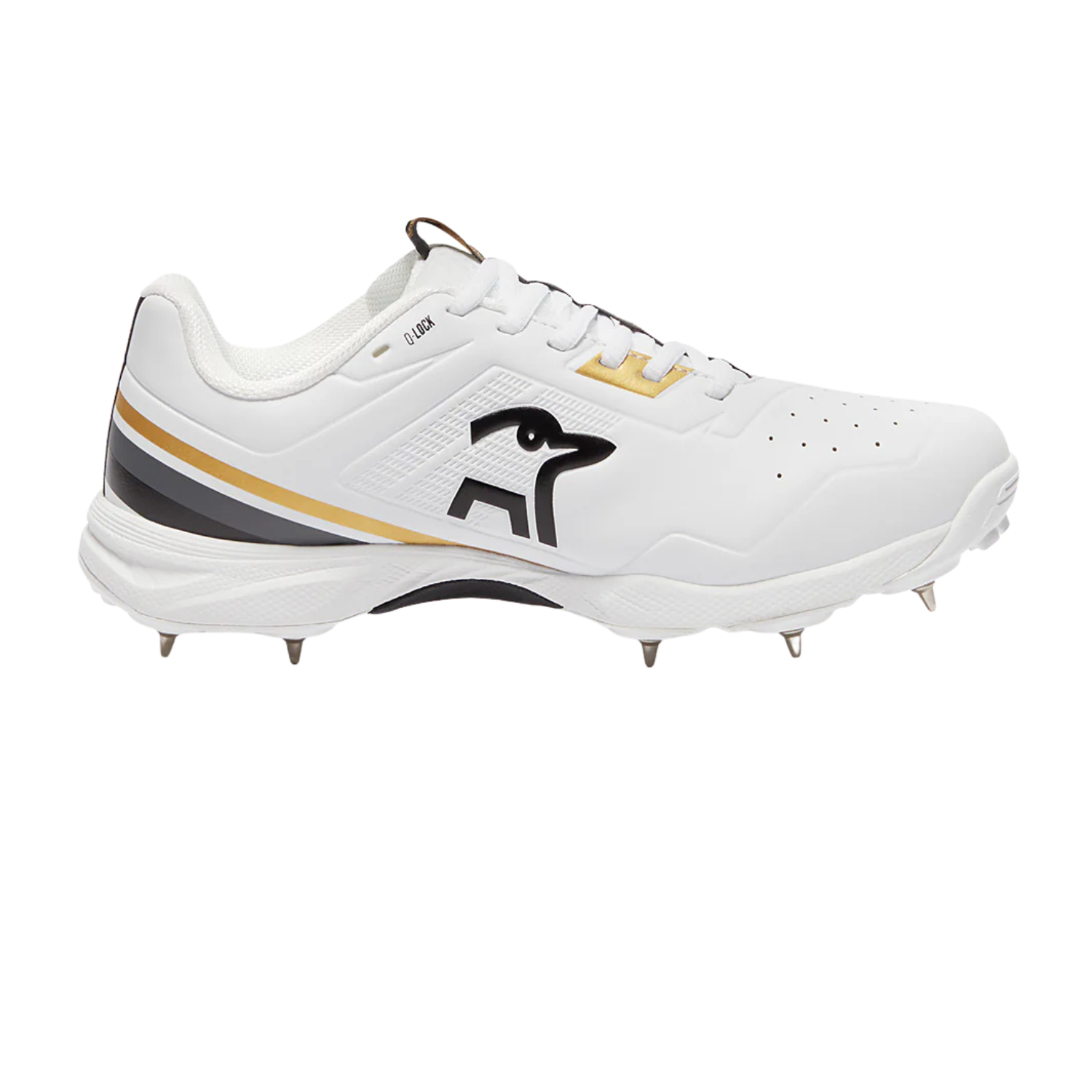 Kookaburra KC 3.0 Spike - White/Gold White Gold Cricket Shoes Kookaburra