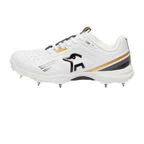 Kookaburra KC 3.0 Spike - White/Gold Cricket Shoes Kookaburra