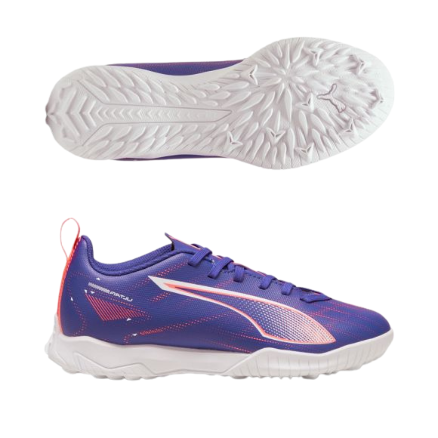 Puma Ultra 5 Play FG/AG Football Boots Junior - Lapis Lazuli/White/Sunset Glow Football Boots Puma