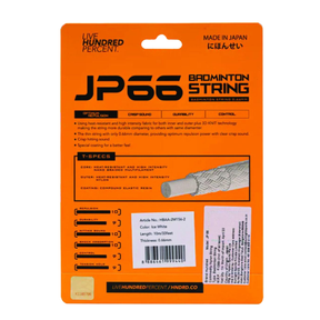 Hundred JP66 Badminton String Set - Sorbet Lime String (Packs) Hundred