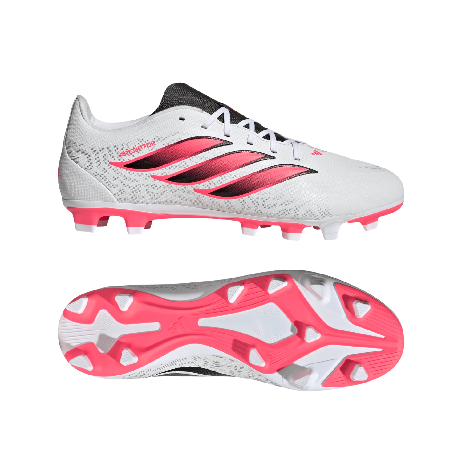 Adidas Predator Club FG/MG Football Boots Unisex - White/Red/Black Football Boots Adidas
