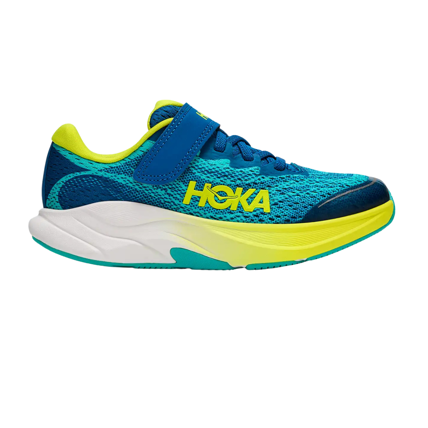 Hoka Rincon 4 Running Shoe Kids - Electric Aqua/Neon Citrus Electric Aqua Neon Hoka Citrus Running Shoes Hoka