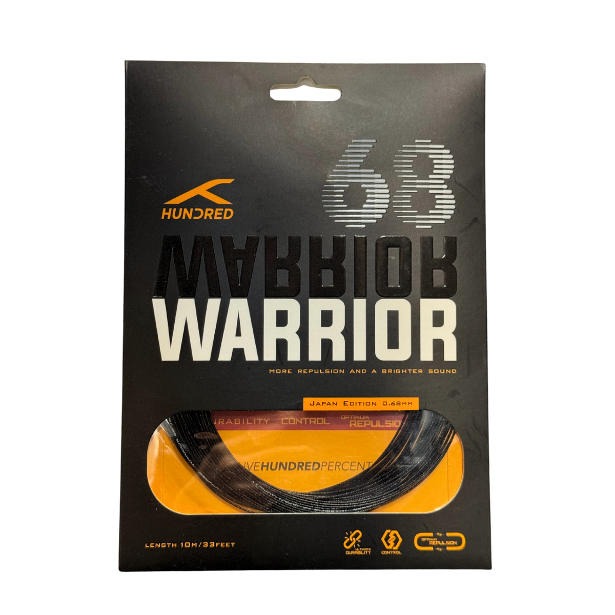 Hundred 68 Warrior Badminton String (0.68mm) - Pearl White String (Packs) Hundred