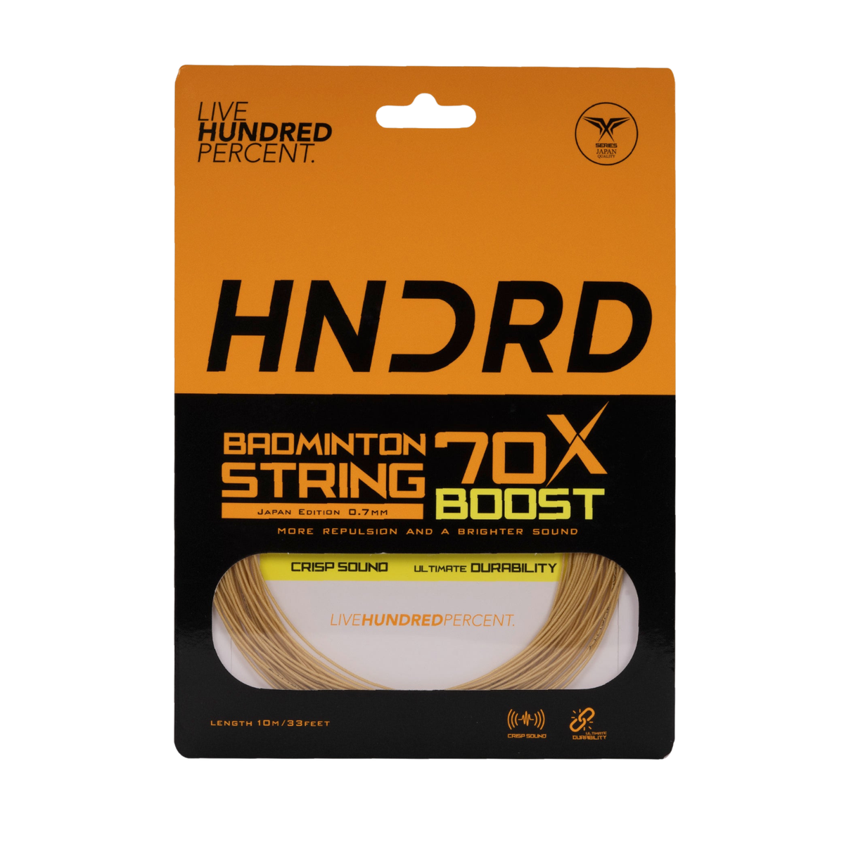 Hundred 70X Boost Badminton String - Ceylon Gold String (Packs) Hundred