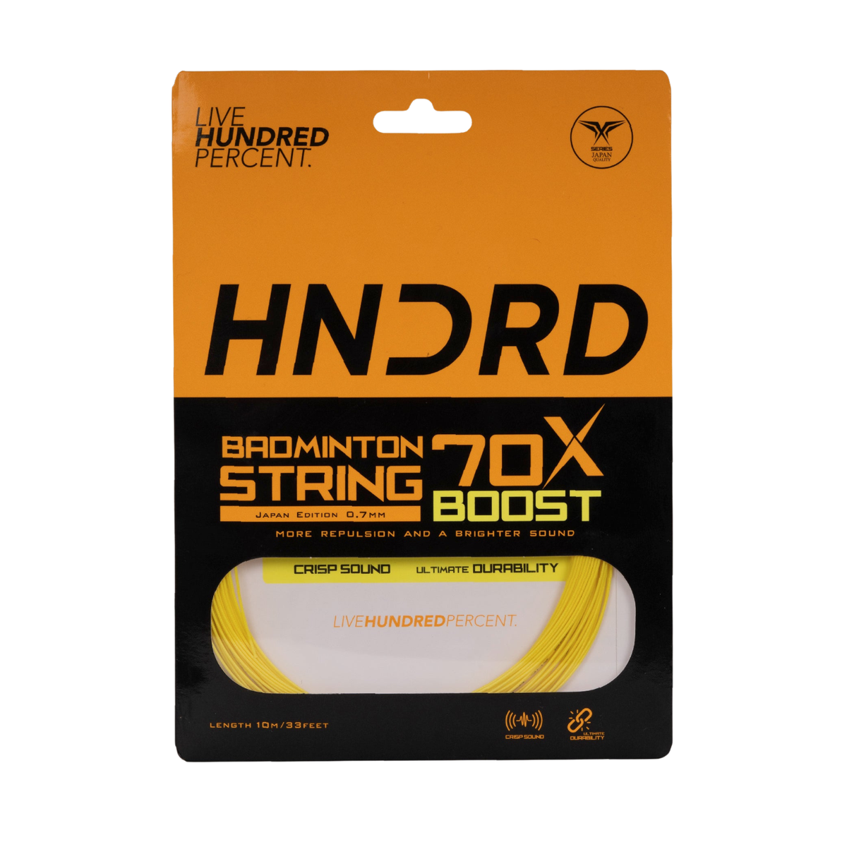Hundred 70X Boost Badminton String - Limeade String (Packs) Hundred