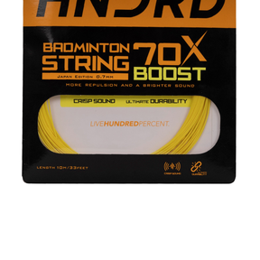 Hundred 70X Boost Badminton String - Limeade String (Packs) Hundred