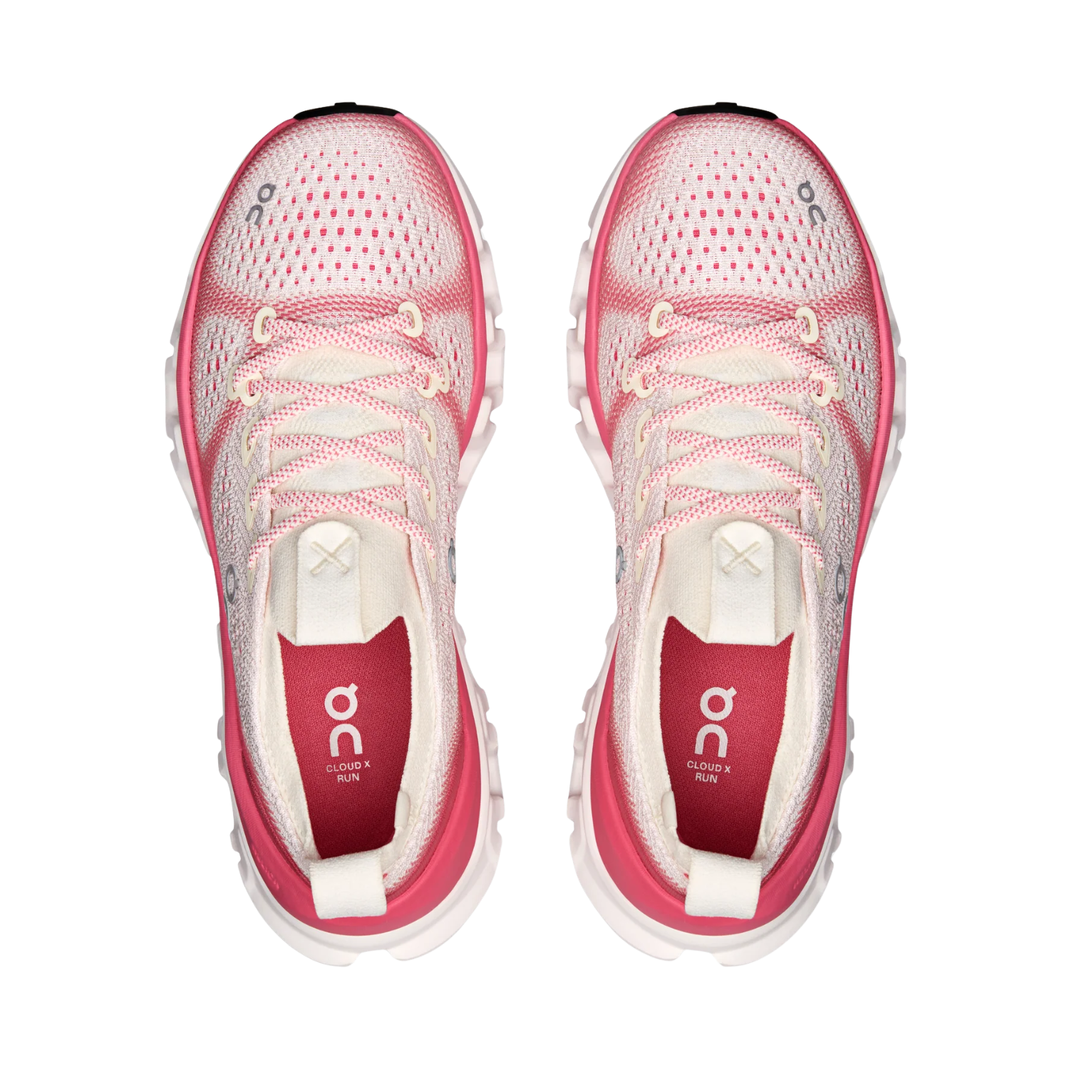 On Running Cloud X Tempo Running Shoe Women - Ivory/Camellia Running Shoes On Running