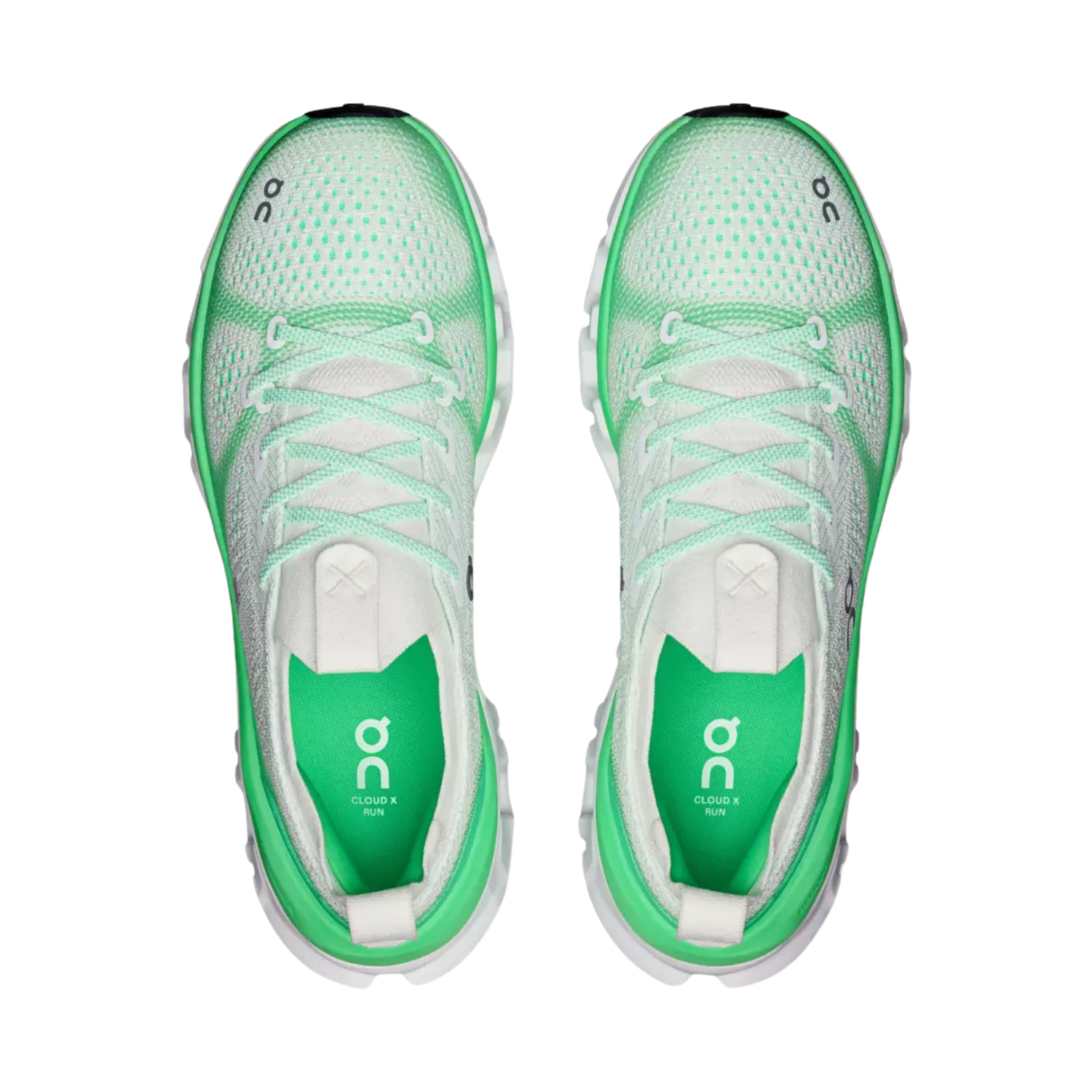On Running Cloud X Tempo Running Shoe Men - Ivory/Verdite Running Shoes On Running