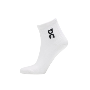 On Running Logo Sock Mid 3 Pack Unisex, White, back view
