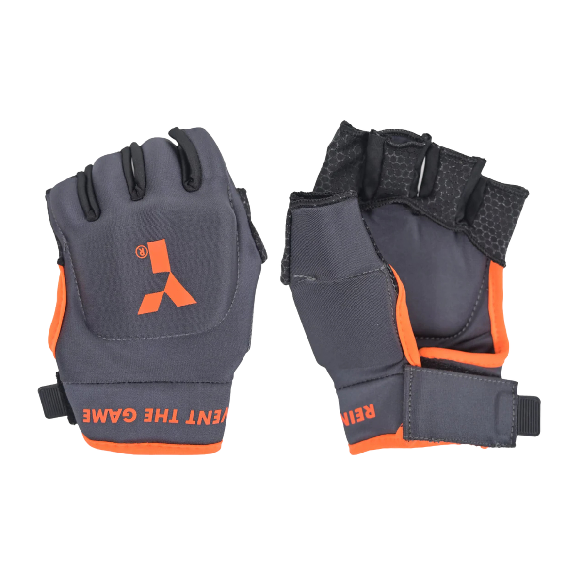Y1 MK PRO Shell Hockey Glove Short 2026/27 Unisex - Grey/Orange Grey Orange Accessories Y1