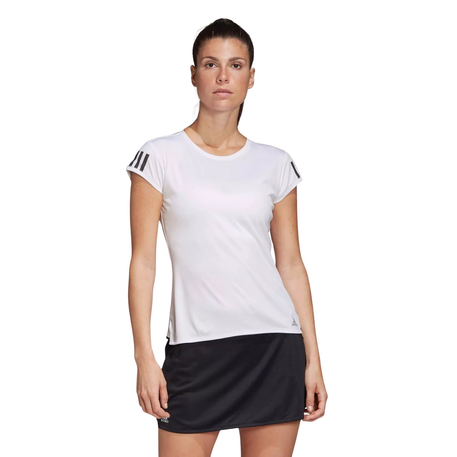 adidas Club 3-Stripes Tennis Tee Women's - White/Silver (FK6971) T-Shirt adidas