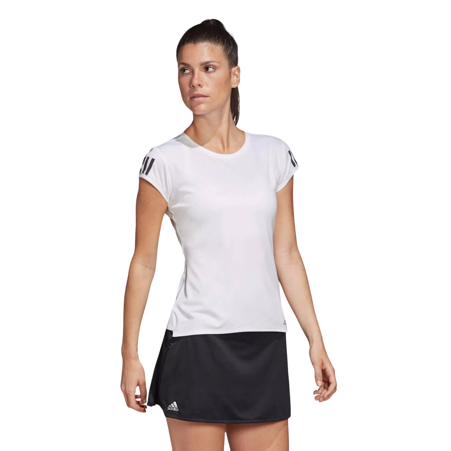 adidas Club 3-Stripes Tennis Tee Women's - White/Silver (FK6971) T-Shirt adidas