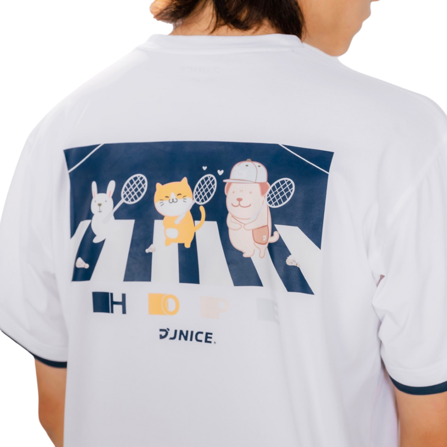 Jnice Pop Sports Training Tee Unisex - White Clothing Jnice