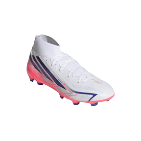 Adidas F50 Hyperfast League Mid FG Football Boots Unisex - White/Purple/Pink Football Boots Adidas