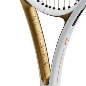 Wilson Roger Federer 01 Pro Hall of Fame 2026 Tennis Racket - White/Gold Tennis Rackets Wilson