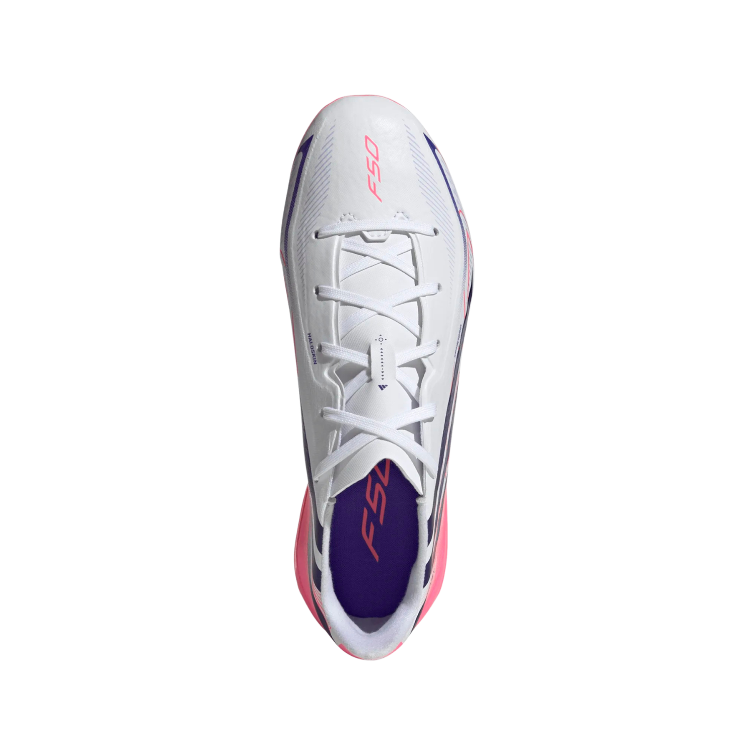Adidas F50 Hyperfast League FG Football Boots Junior - White/Purple/Pink Football Boots Adidas