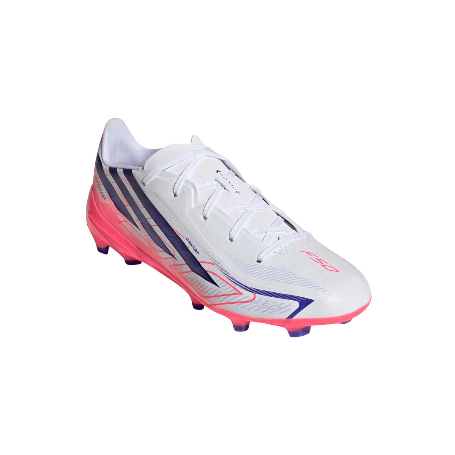 Adidas F50 Hyperfast League FG Football Boots Junior - White/Purple/Pink Football Boots Adidas