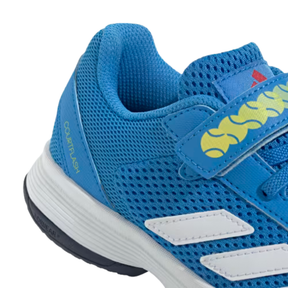 Adidas Courtflash Hook and Loop Tennis Shoes Kids - Blue/White/Dark Blue Tennis Shoes Adidas