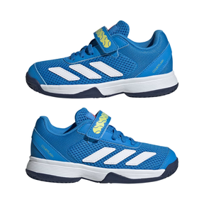 Adidas Courtflash Hook and Loop Tennis Shoes Kids - Blue/White/Dark Blue Tennis Shoes Adidas