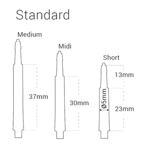 Harrows Clic Slim Medium Shaft - Black Darts Accessories Harrows