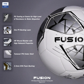 Precision Fusion FIFA Basic Training Football - Sizes 3, 4 & 5 Footballs Precision