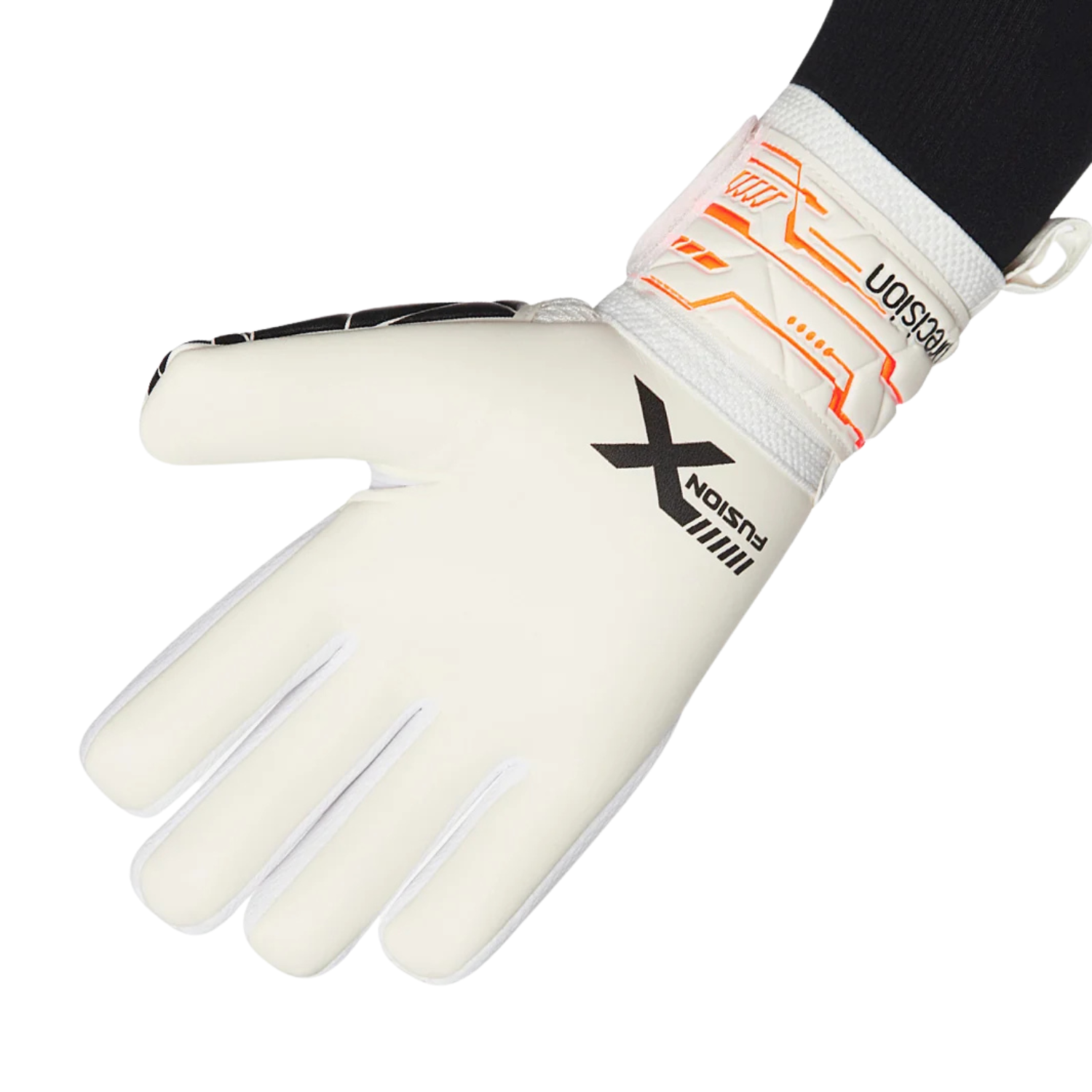 Precision Negative Replica Goalkeeper Gloves - White/Fluo Orange/Black (PRG156) Goalkeeper Gloves Precision