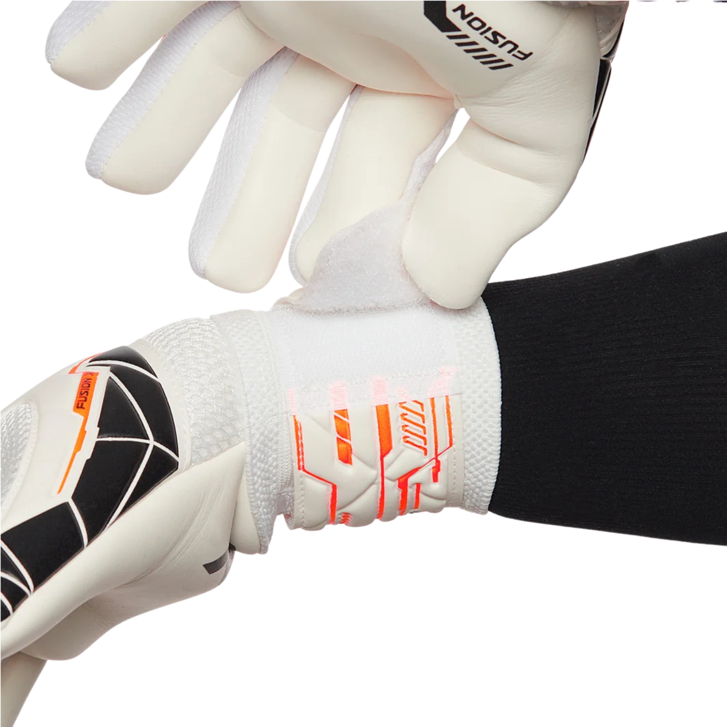 Precision Negative Replica Goalkeeper Gloves - White/Fluo Orange/Black (PRG156) Goalkeeper Gloves Precision