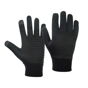 Precision Essential Warm Players Gloves Adult, Black, front view