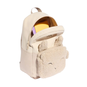 Adidas Little Kids Fleece Backpack, Brown, detail view