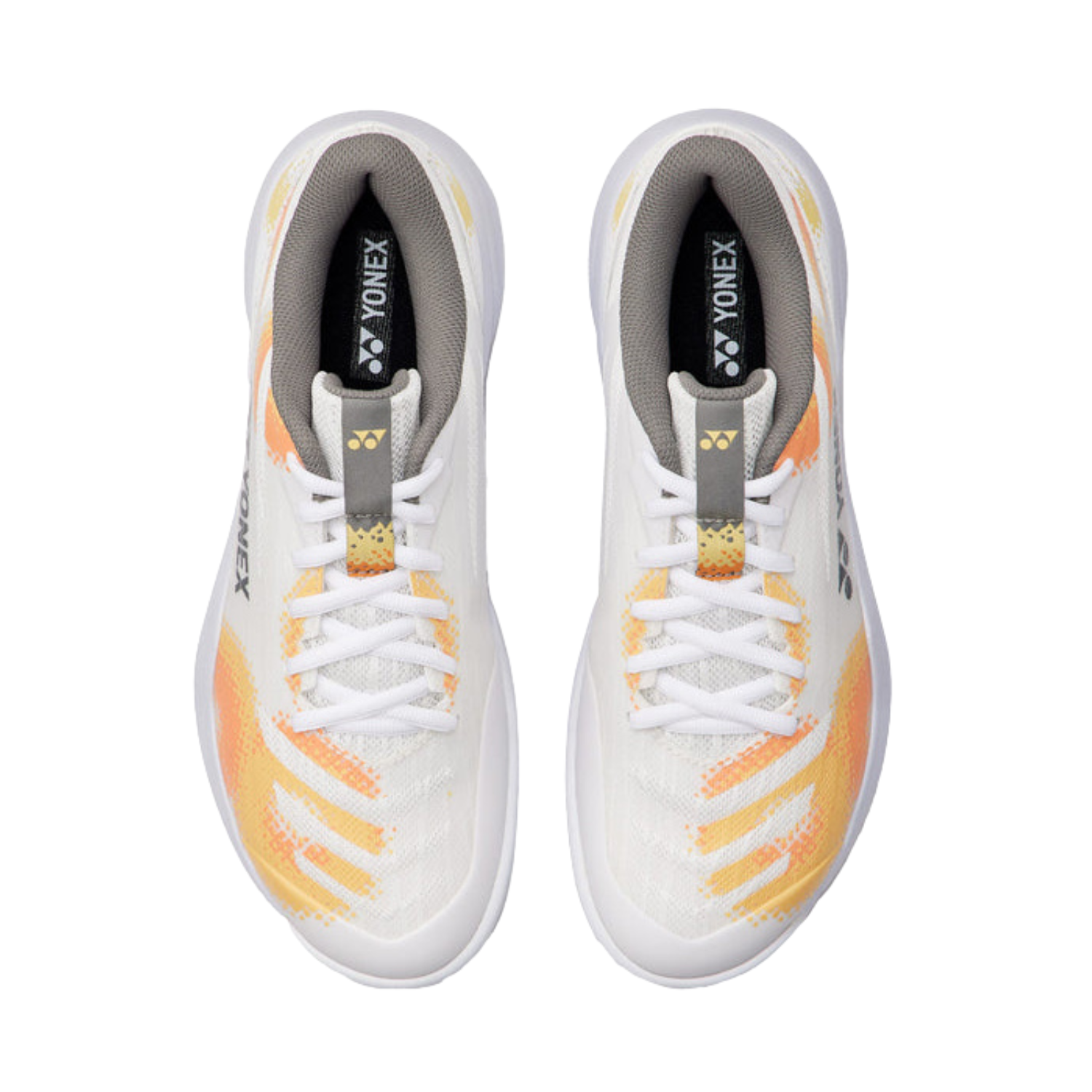 Yonex Cascade Accel 2026 Badminton Shoes Unisex - White/Orange Badminton Shoes Yonex